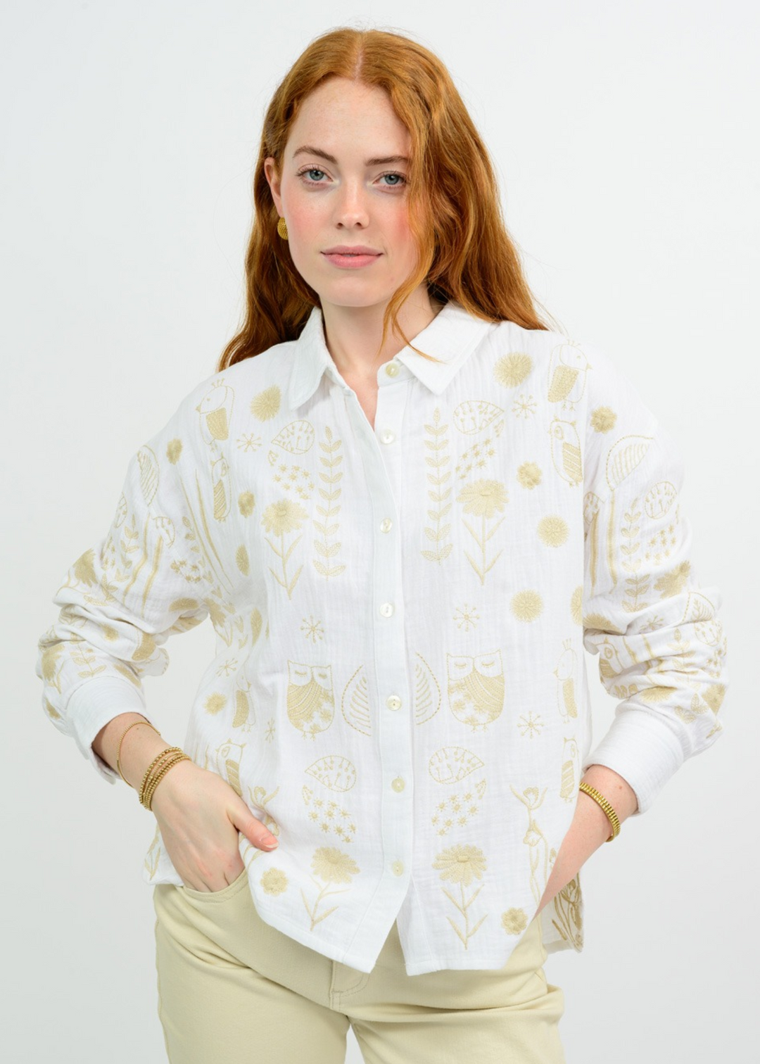 Ivy Jane Haven Button Down in White