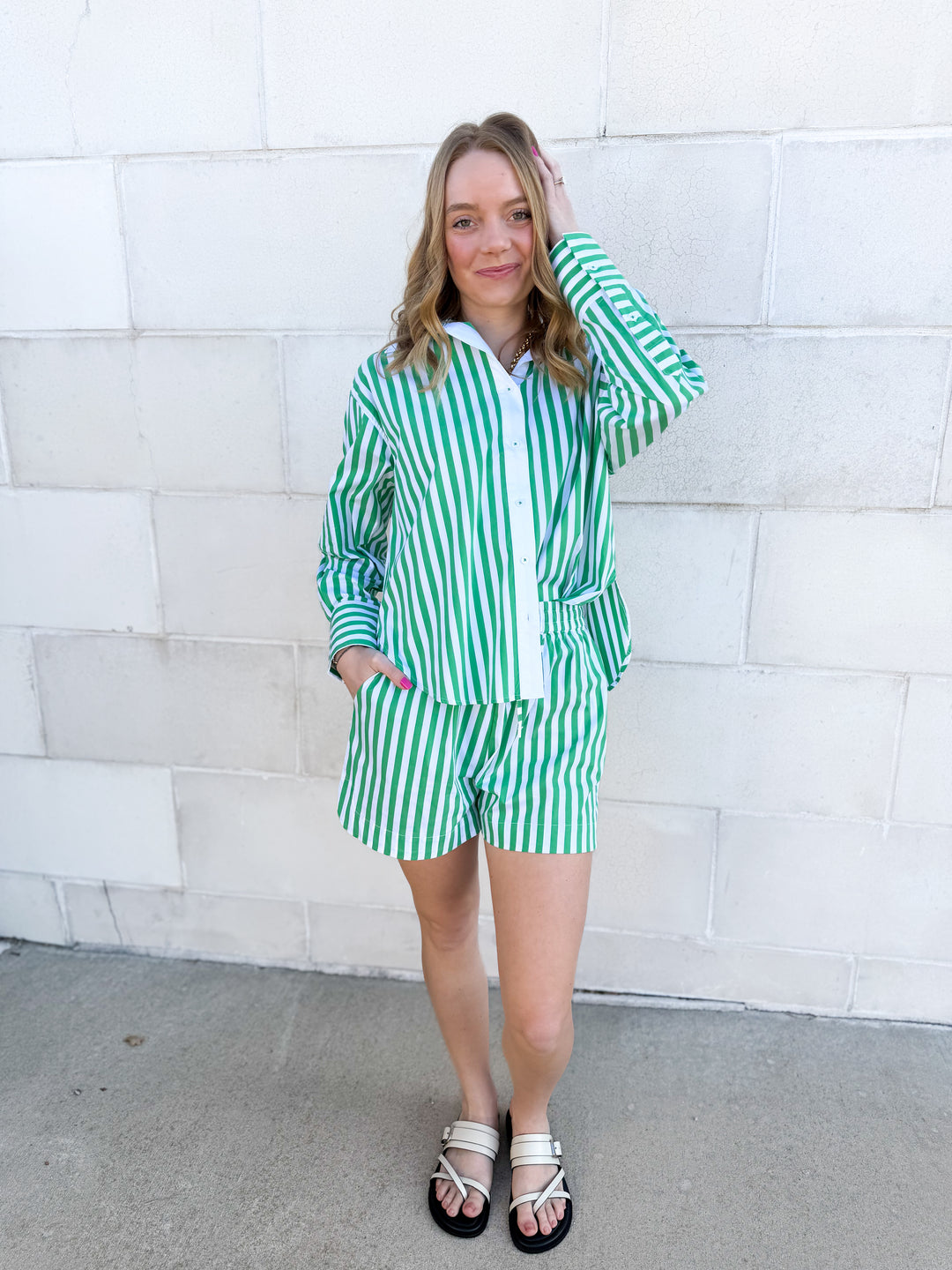 Sally Stripe Poplin Button Down