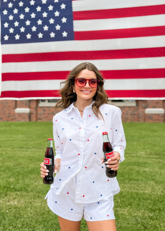 Lady Liberty Button Down