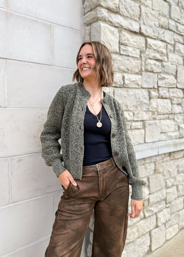 Varley Patricia Knit Cardigan - Ponderosa Pine Fleck