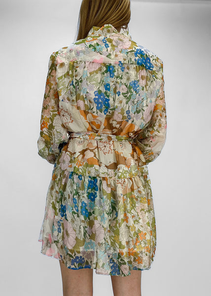 Nora Floral Belted Dress