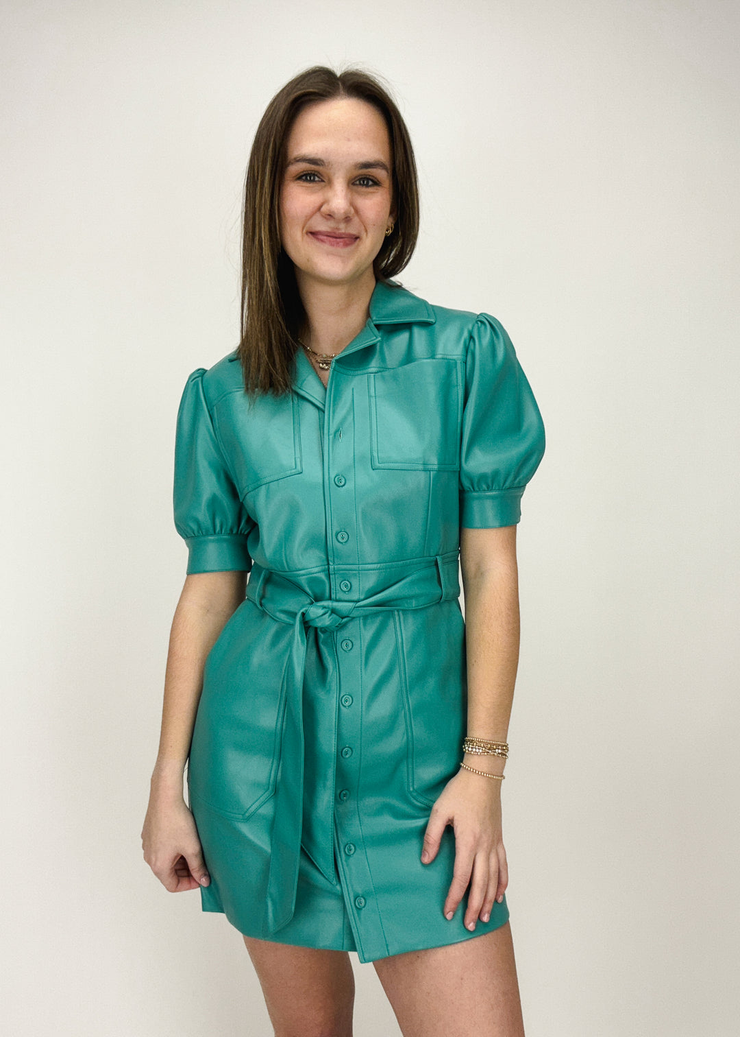 Dolce Cabo Masyn Faux Leather Dress – June Beyond Boutique