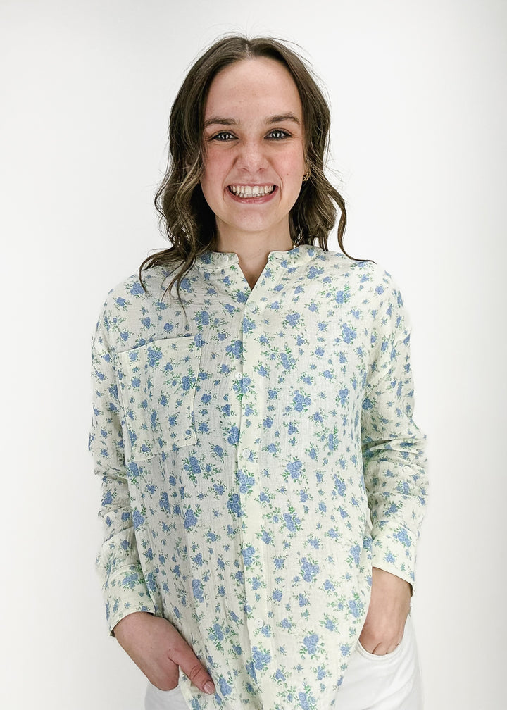 Abbie Floral Button Down
