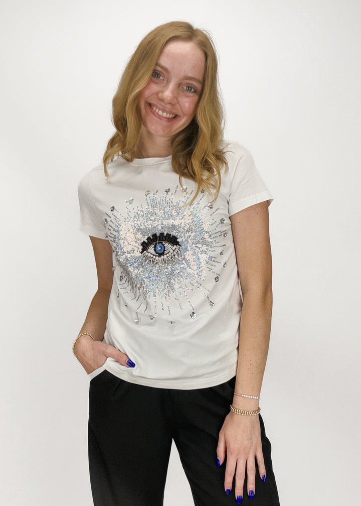 Astrid Crystal Beaded Tee