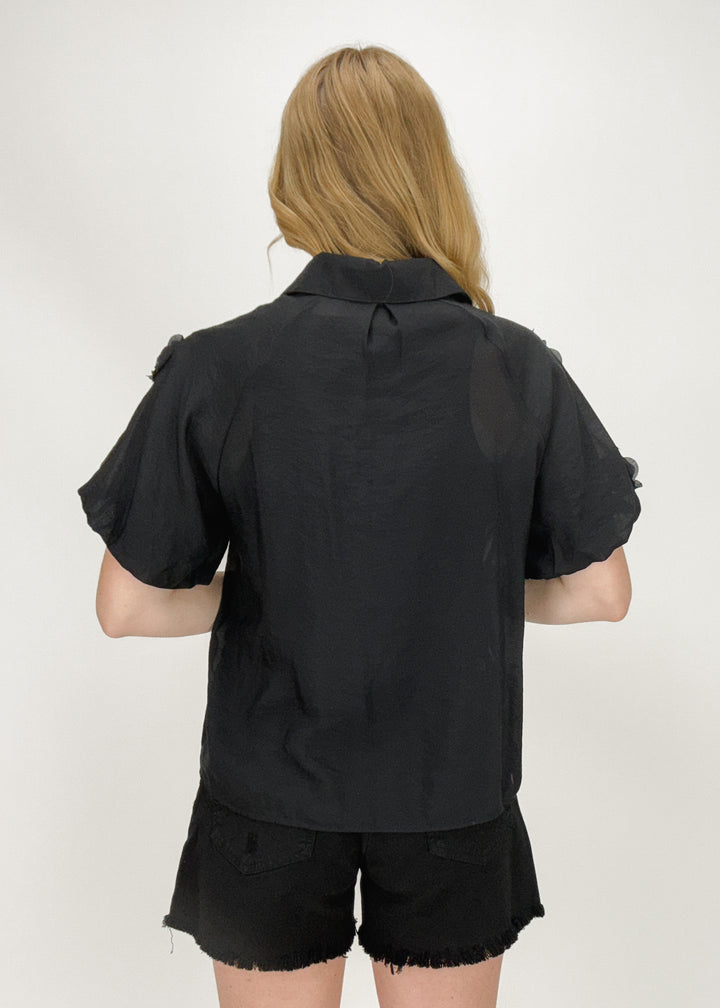 Astrid Rose Button Down - Black