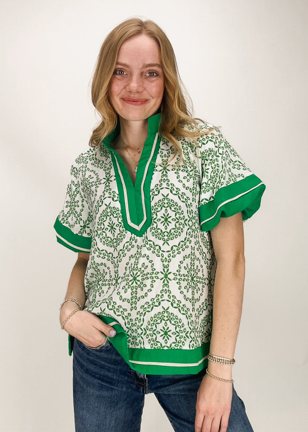 Corbyn Bubble Sleeve Top