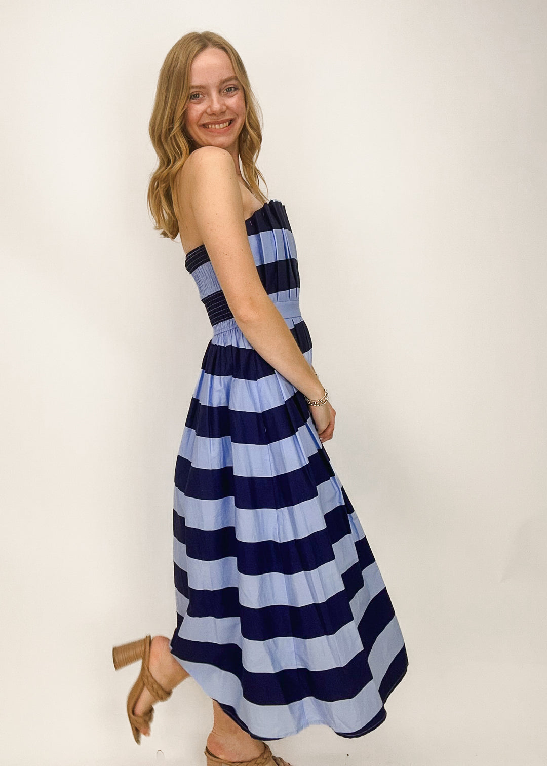 Katrina Stripe Midi Dress