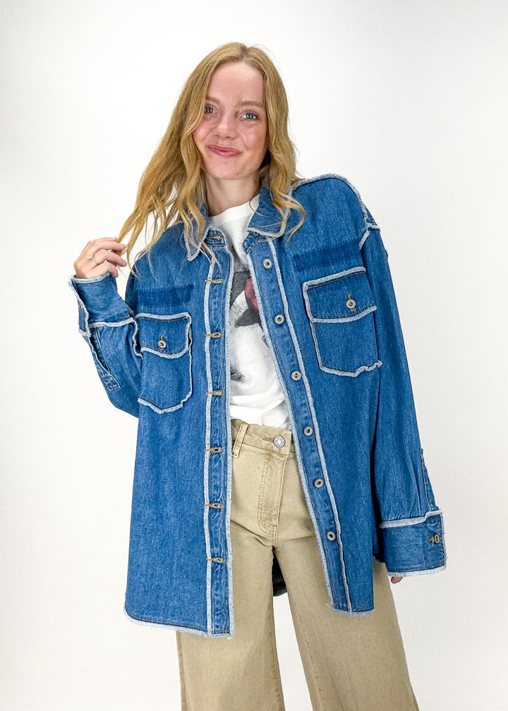 Teddy Denim Shacket