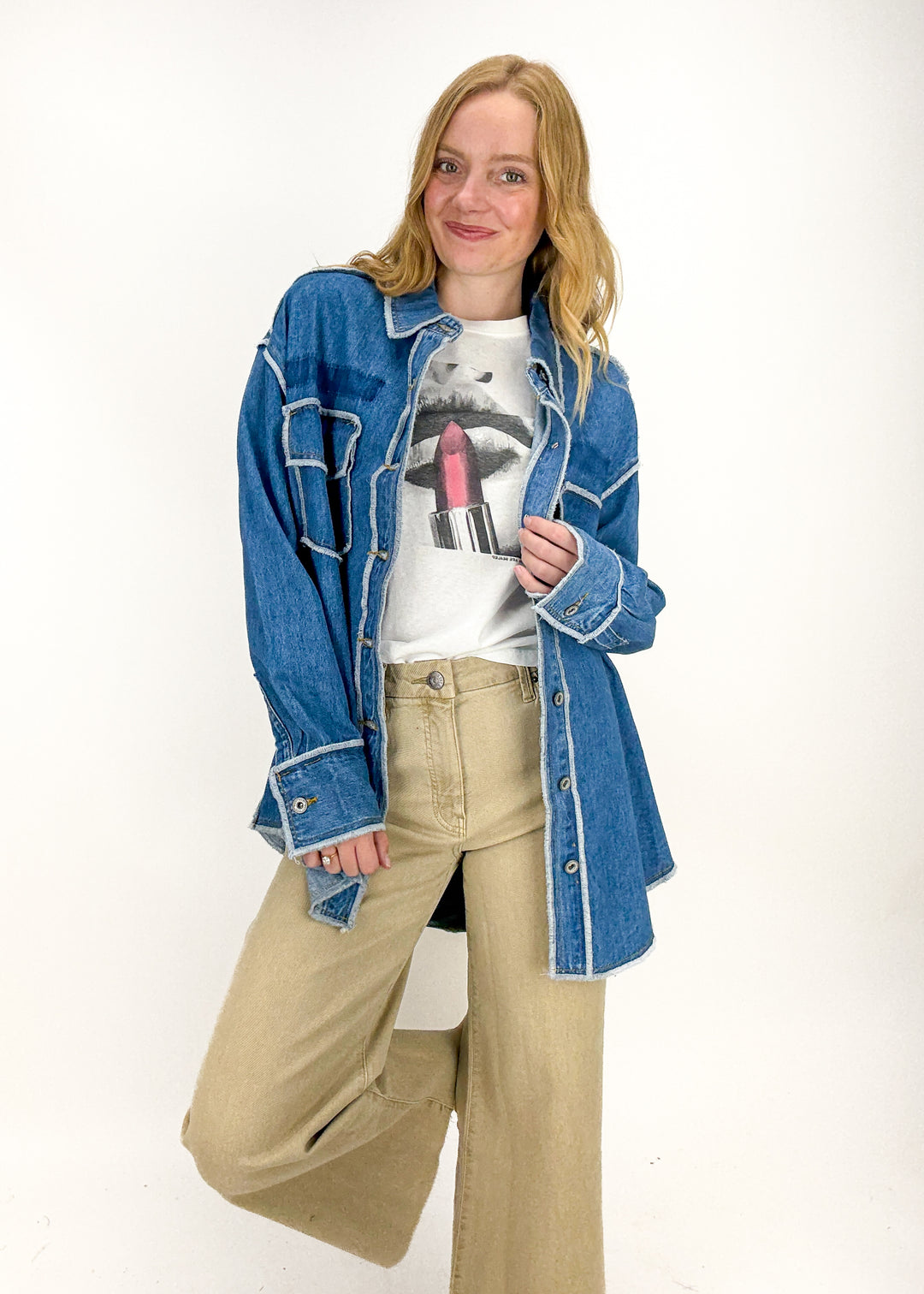 Teddy Denim Shacket