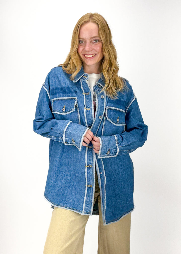 Teddy Denim Shacket