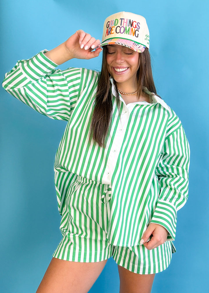 Sally Stripe Poplin Button Down