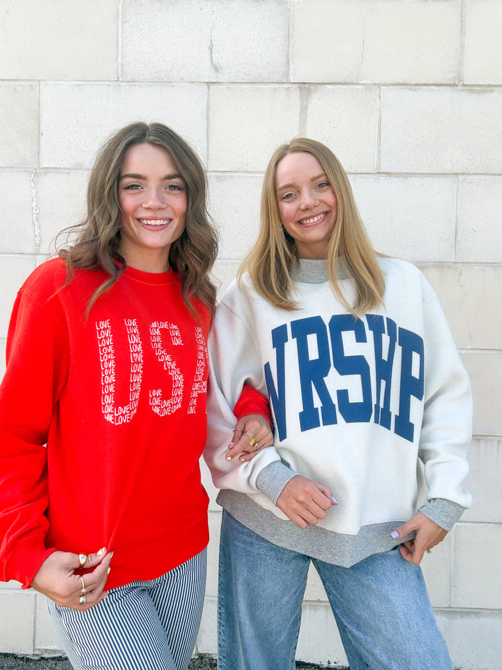WRSHIP 2-Sided Mock Neck Sweatshirt