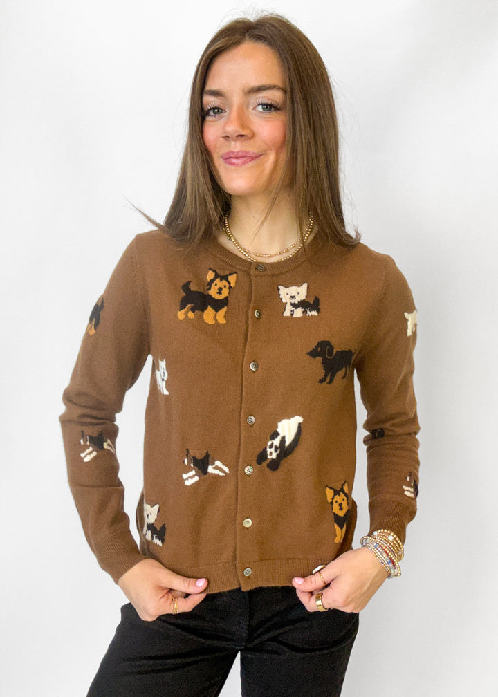 Opal Puppy Graphic Cardigan