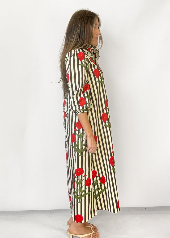 Kara Striped Midi Dress