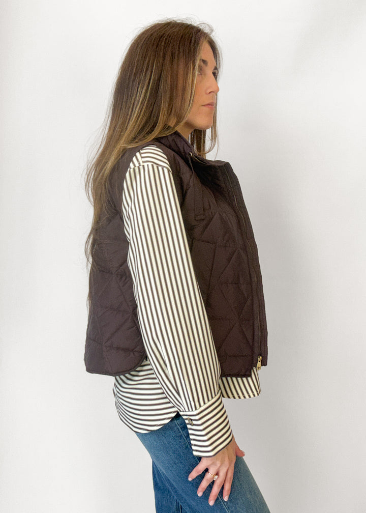 Hazel Drawstring Collar Vest
