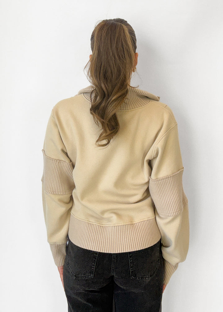 Iris Half Zip Brushed Terry Top