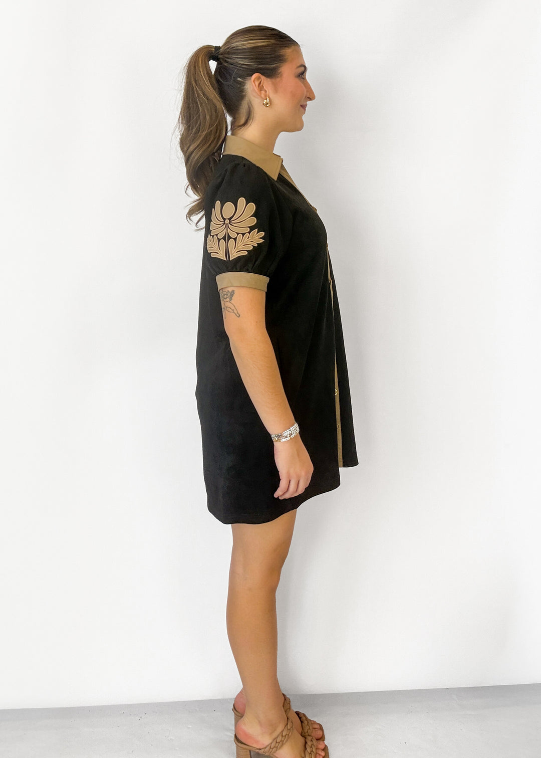 Hattie Embroidered Mini Dress