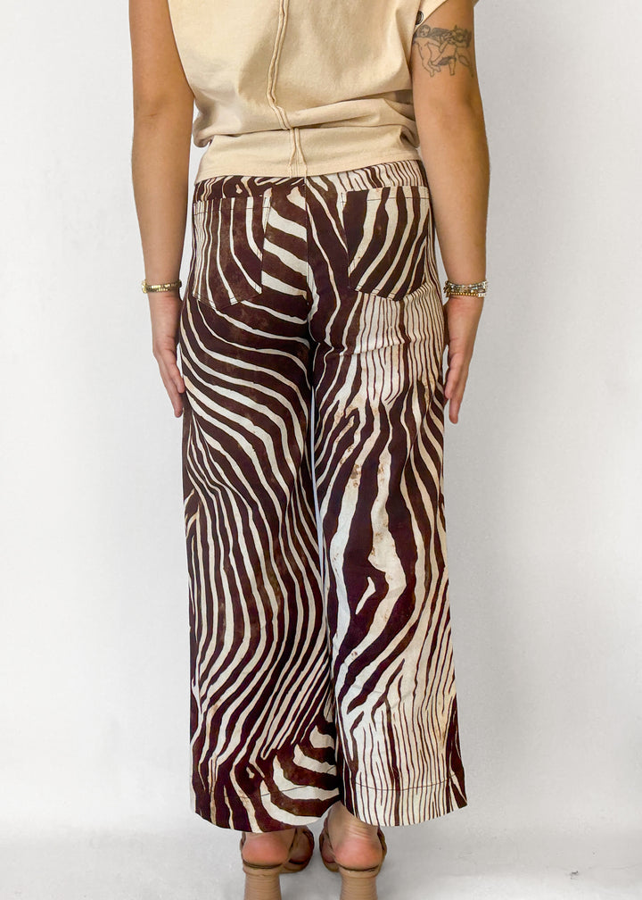 Harper Zebra Print Wide Leg Pants