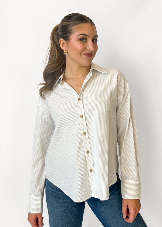 Eden Pinstripe Button Down