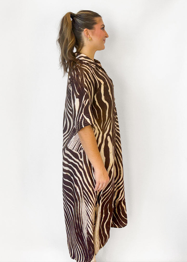 Logan Zebra Midi Dress