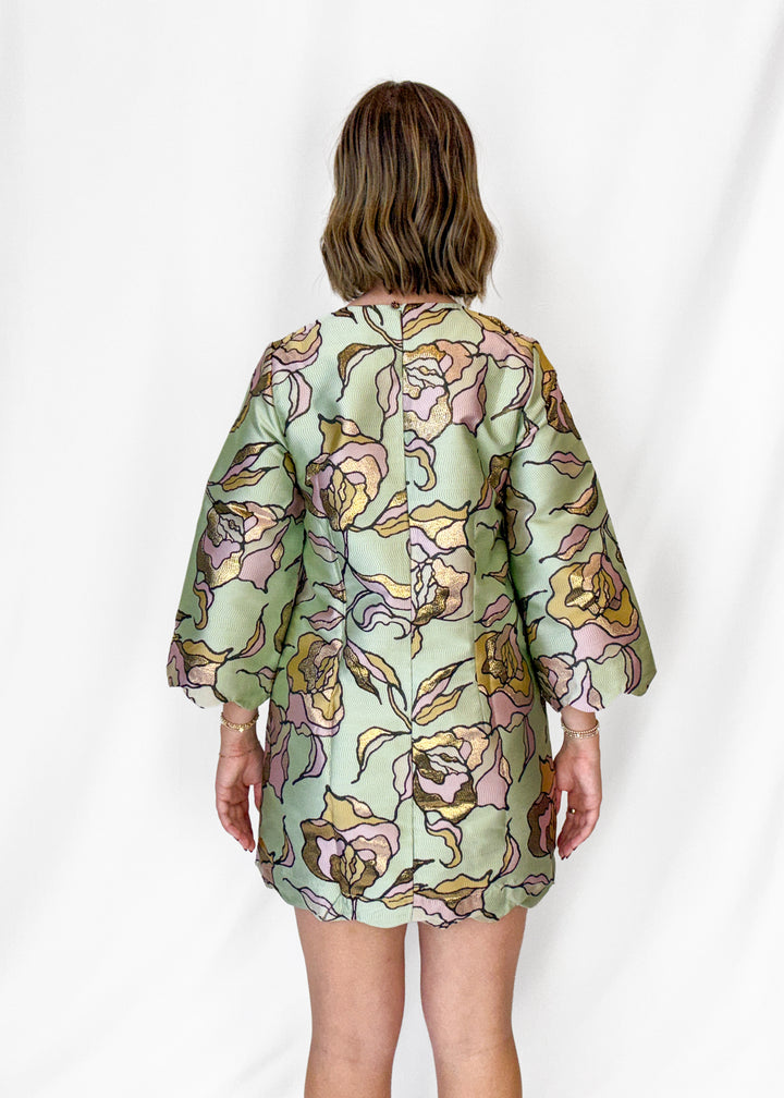 Uncle Frank Floral Scalloped Mini Dress