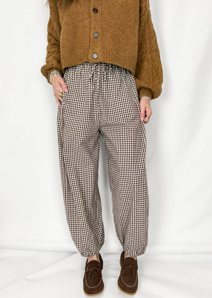 Jesse Gingham Barrel Pants