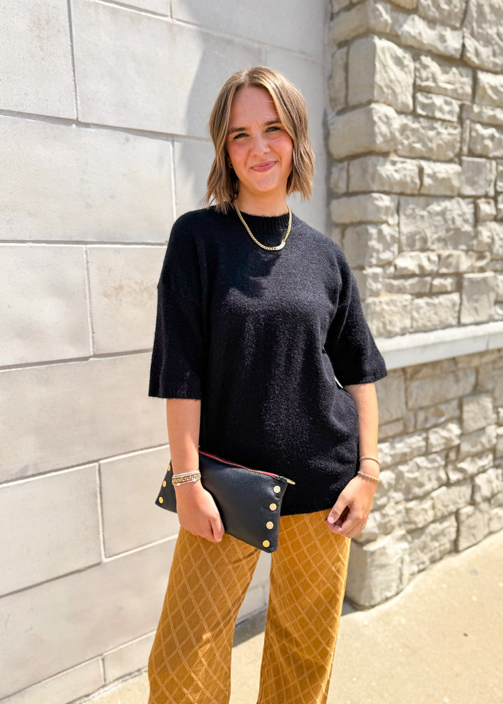 Free People Margot Sweater Tee - Black