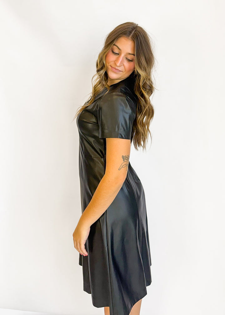 Britt Faux Leather Dress