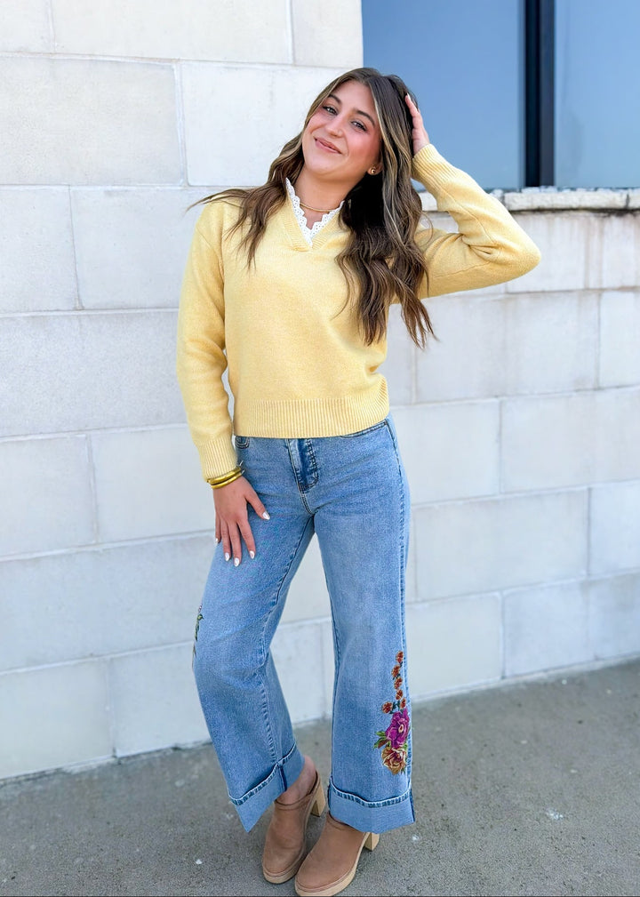Addi Lace Trim Sweater