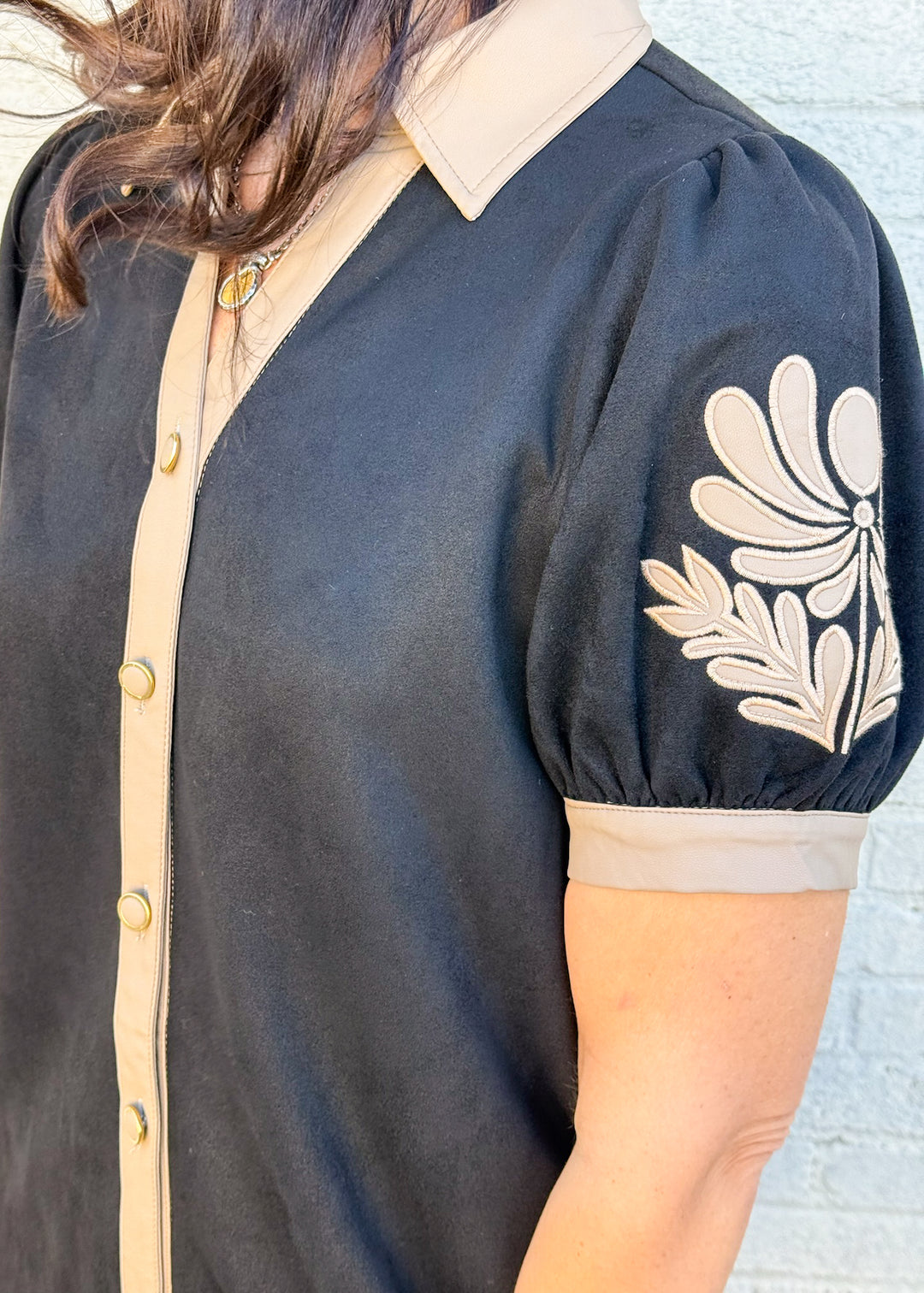 Hattie Embroidered Mini Dress