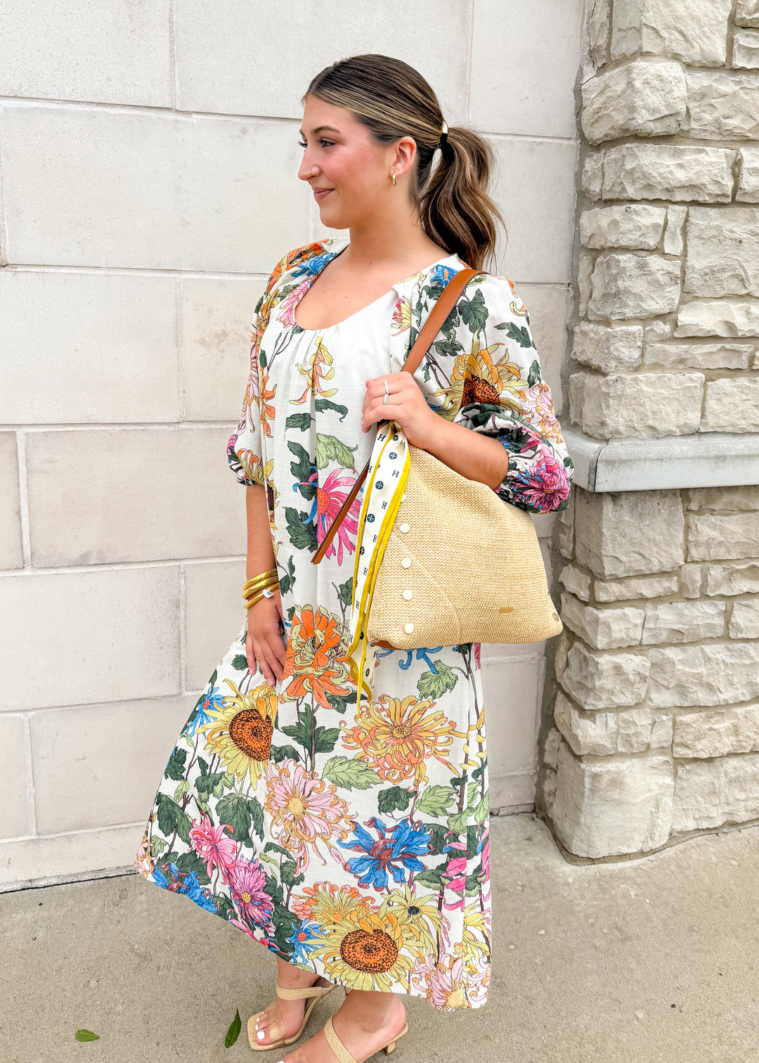 Uncle Frank Karissa Floral Midi Dress