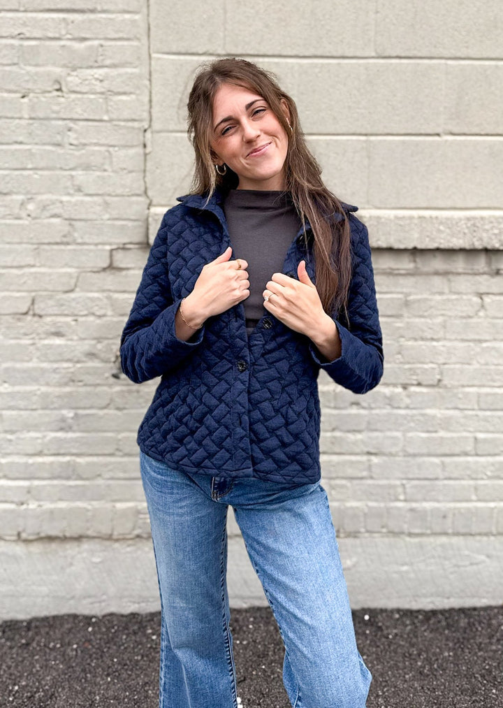 Natalie Quilted Button Down Jacket