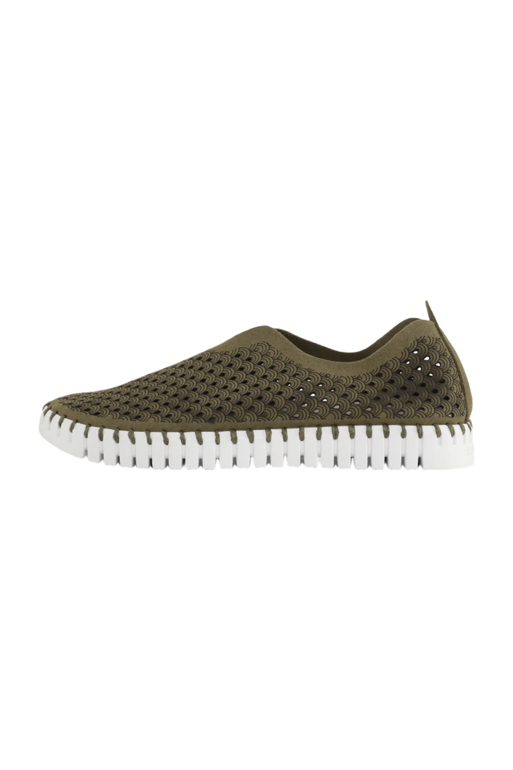 Ilse Jacobsen Tulip Perforated Slip-On Flats - Chestnut