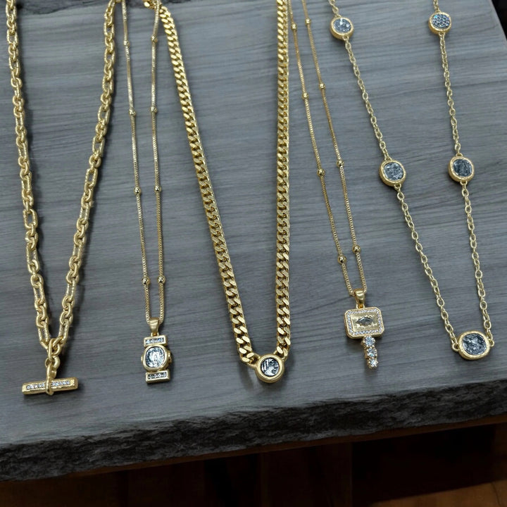 Tat2 Designs Mini Gold Olena Coin Necklace