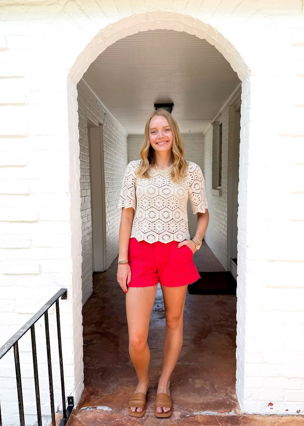 Kut From the Kloth Jane High Rise Short - Tomato