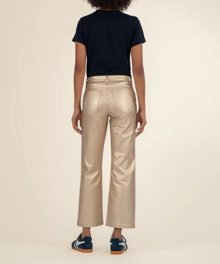 Kut From the Kloth Charlotte High Rise Wide Leg Jeans - Gold