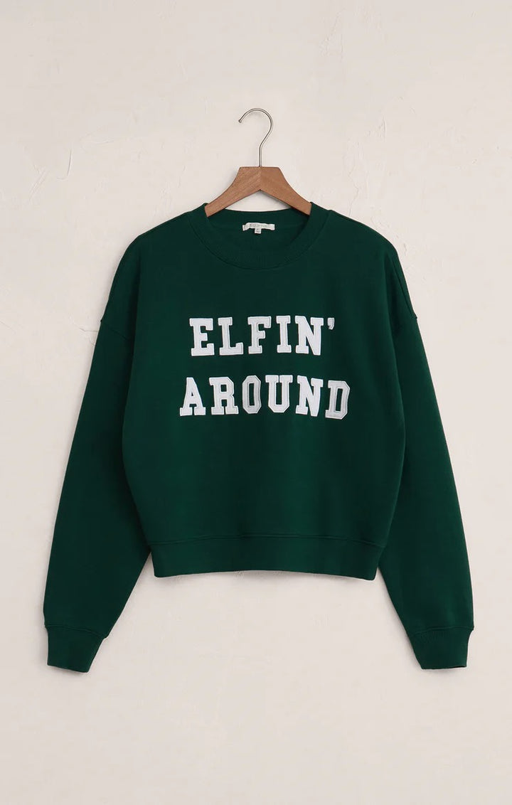 Z Supply Holiday Sweatshirt - Elfin' Around