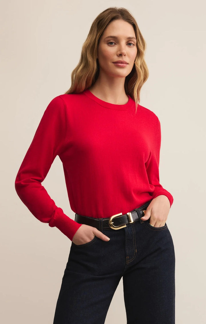Z Supply The Perfect Layer Sweater - Festive Red