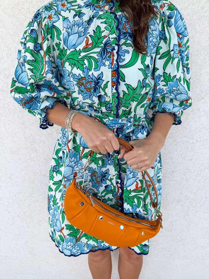 Hammitt Erica Small Handbag - Tailored Tangerine/Silver