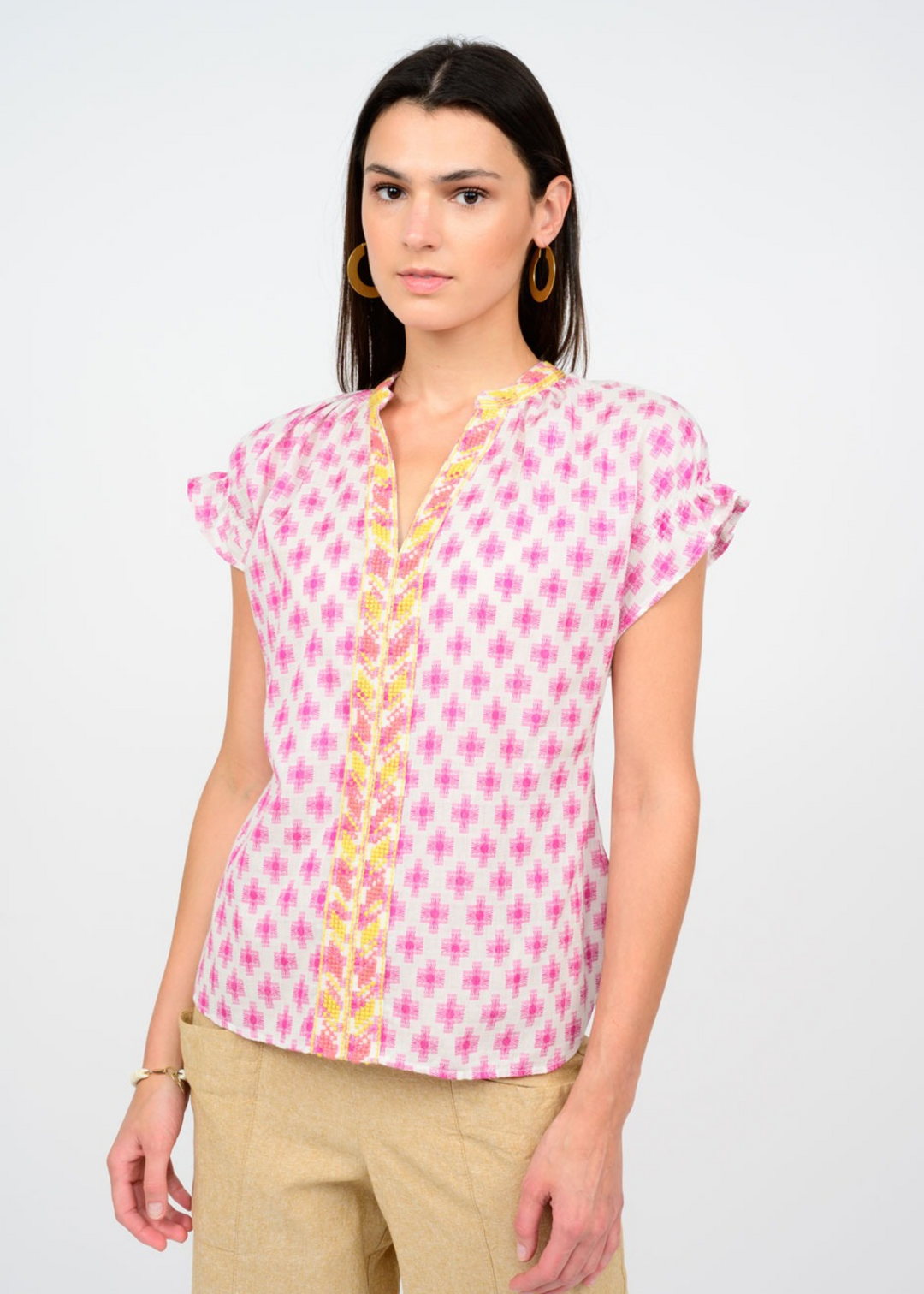 Ivy Jane Ikat Top in Berry