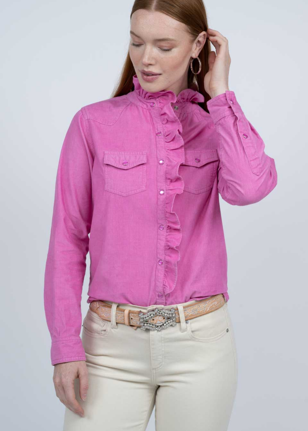 Ivy Jane Joyce Ruffle Snap Shirt