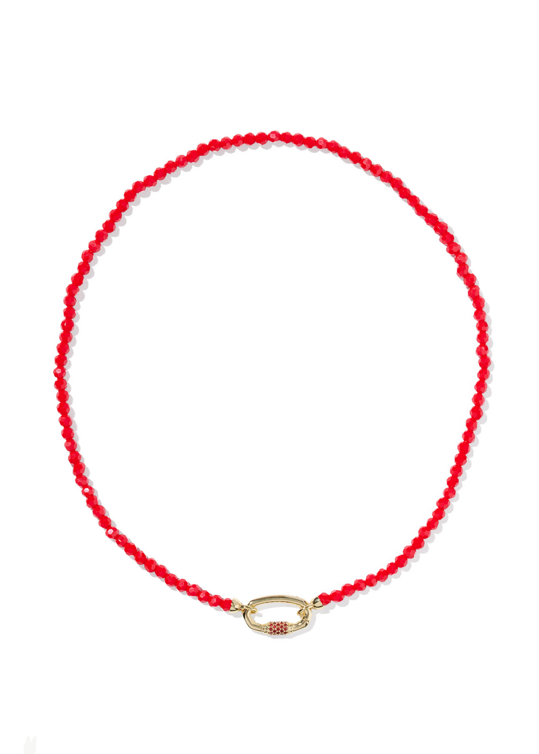 Kendra Scott Emery Beaded Strand Necklace - Gold/Red Glass