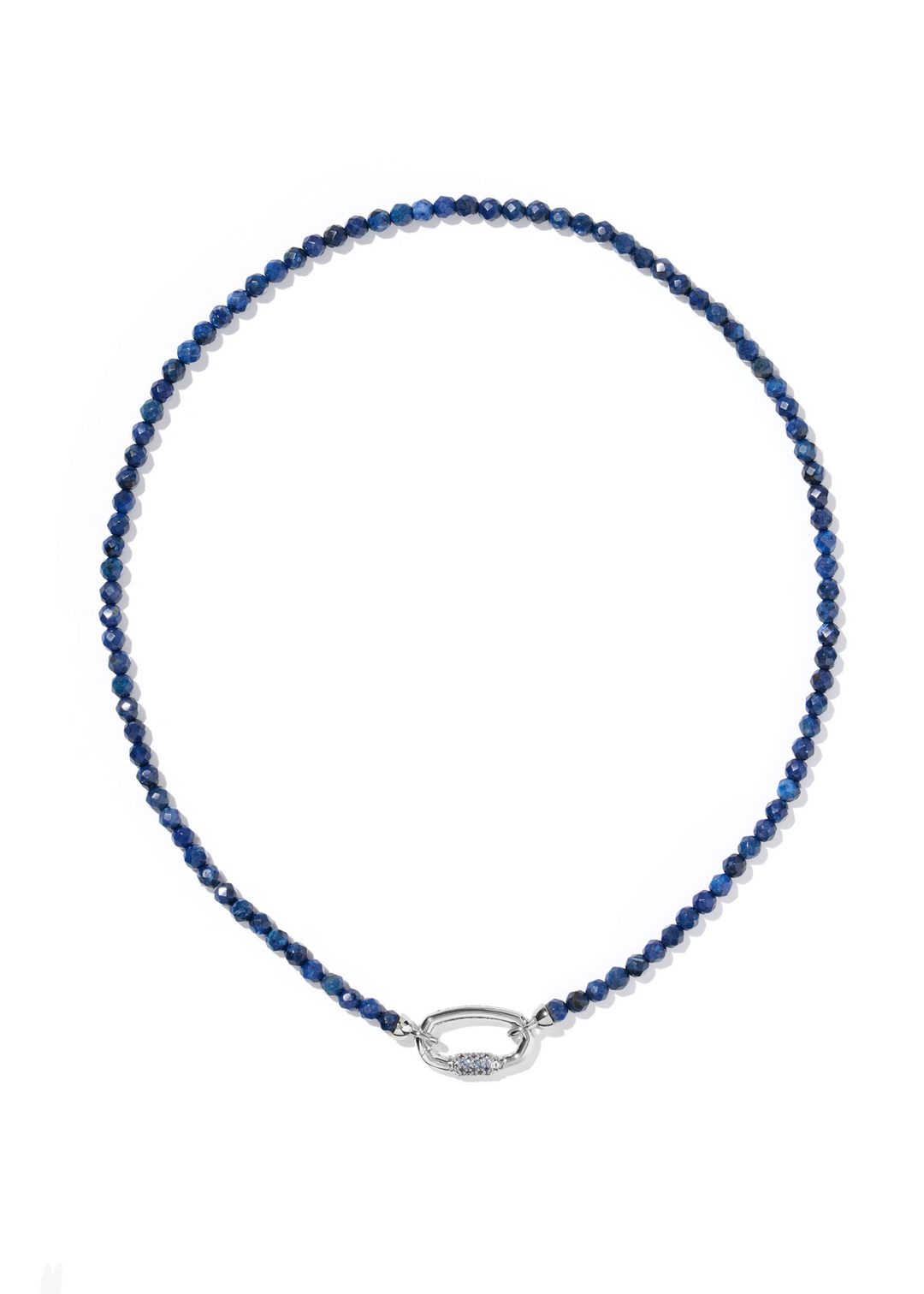 Kendra Scott Emery Beaded Strand Necklace - Rhodium/Dark Blue Quartzite