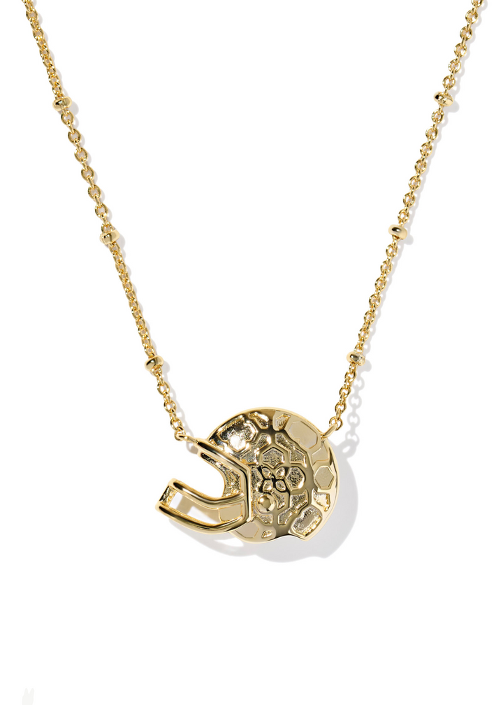Kendra Scott Football Helmet Short Pendant Necklace - Gold/Ivory MOP