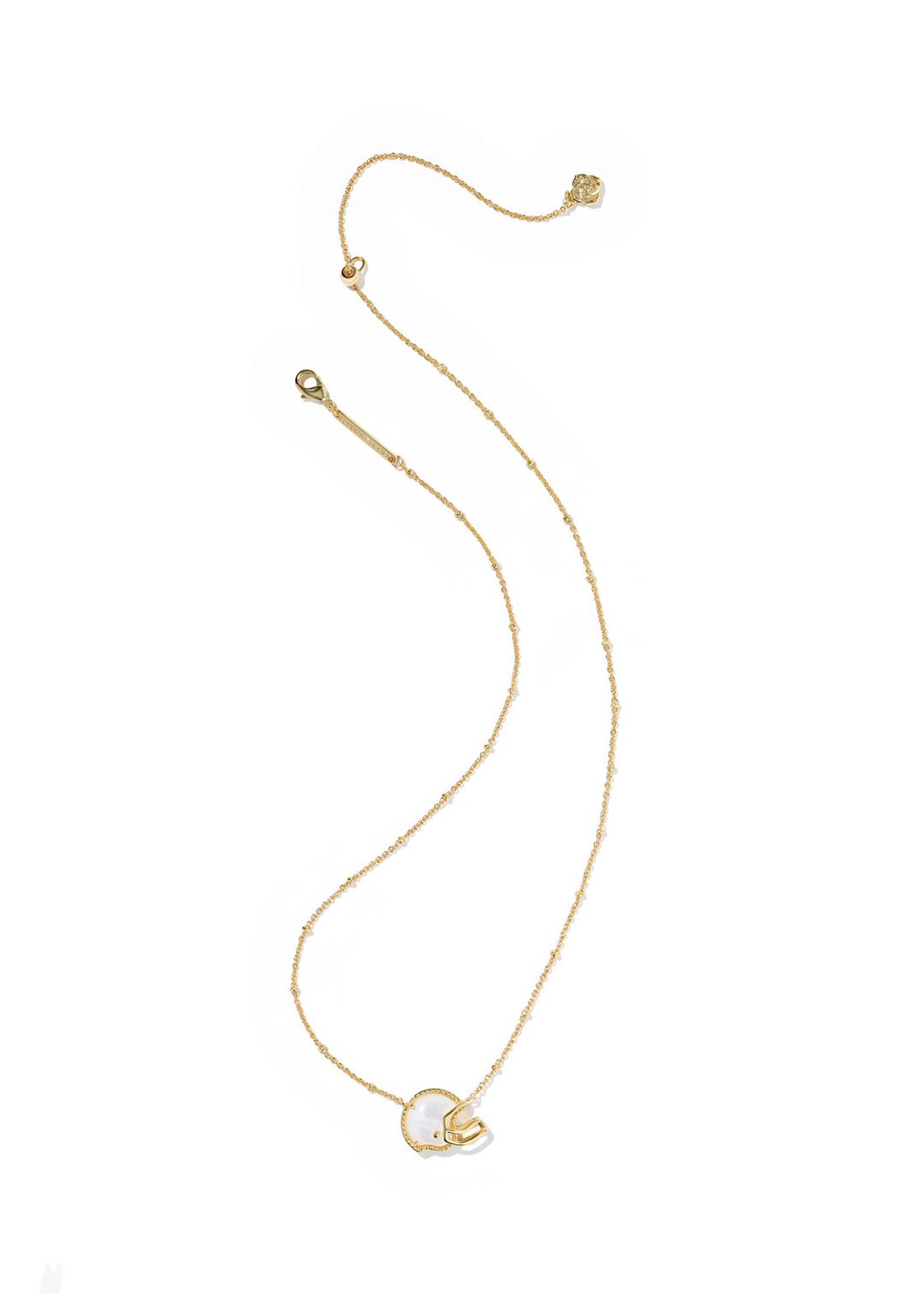 Kendra Scott Football Helmet Short Pendant Necklace - Gold/Ivory MOP