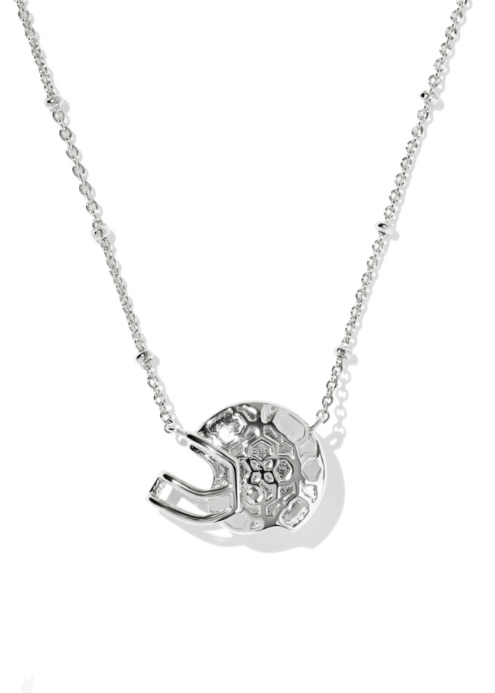 Kendra Scott Football Helmet Short Pendant Necklace - Rhodium/Ivory MOP