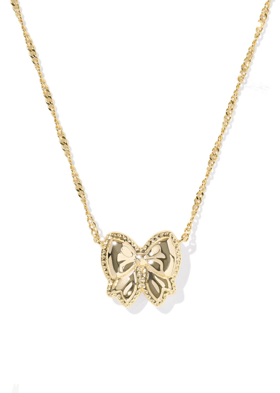 Kendra Scott Haley Bow Short Pendant Necklace - Gold/Blush Ivory MOP