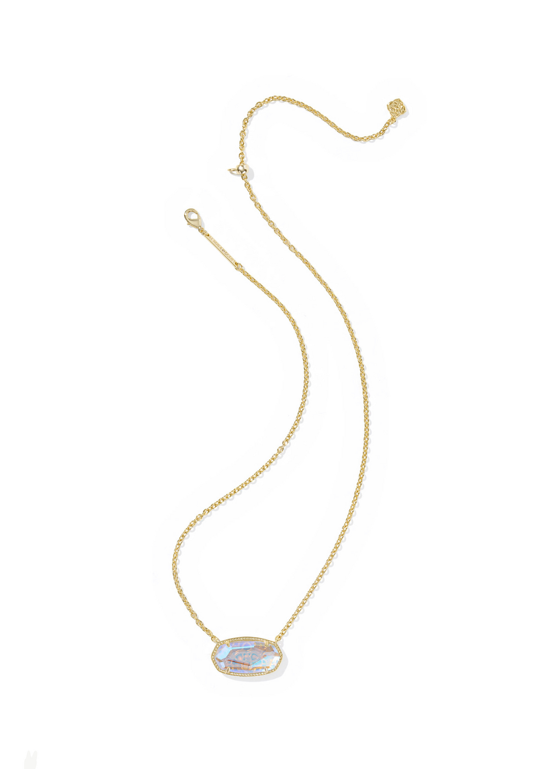 Kendra Scott Elisa Statement Short Pendant Necklace - Gold/Dichroic Glass