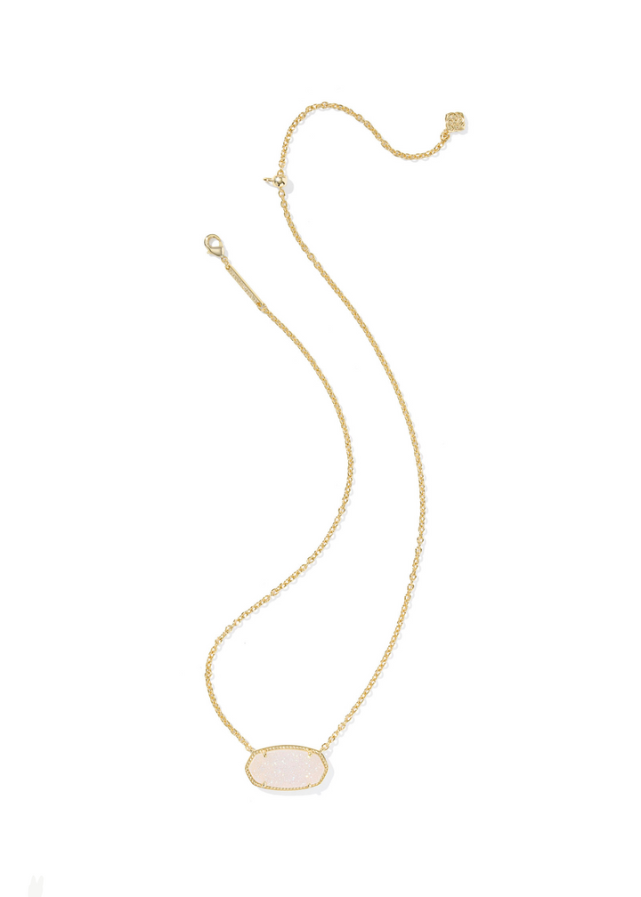 Kendra Scott Elisa Statement Short Pendant Necklace - Gold/Iridescent Drusy