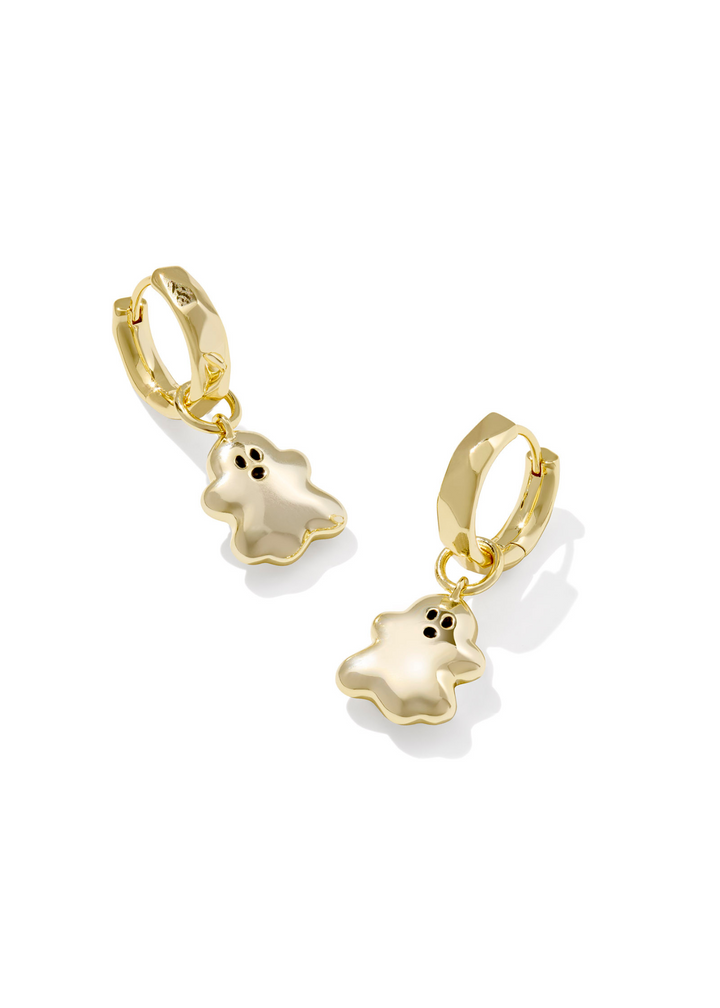 Kendra Scott Ghost Huggie Earrings - Gold/White Mother of Pearl